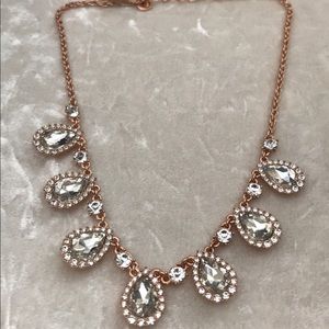 Crystal like gold like hardware fancy elegant Necklace